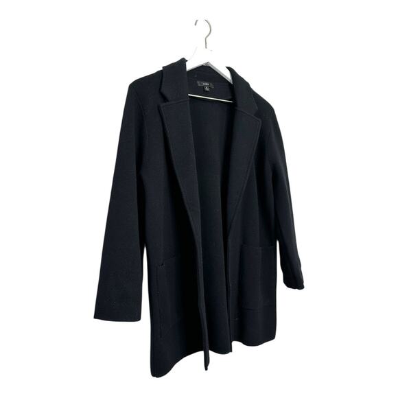 J. Crew Black Sophie Open-Front Sweater-Blaze Size Small - Picture 2 of 8
